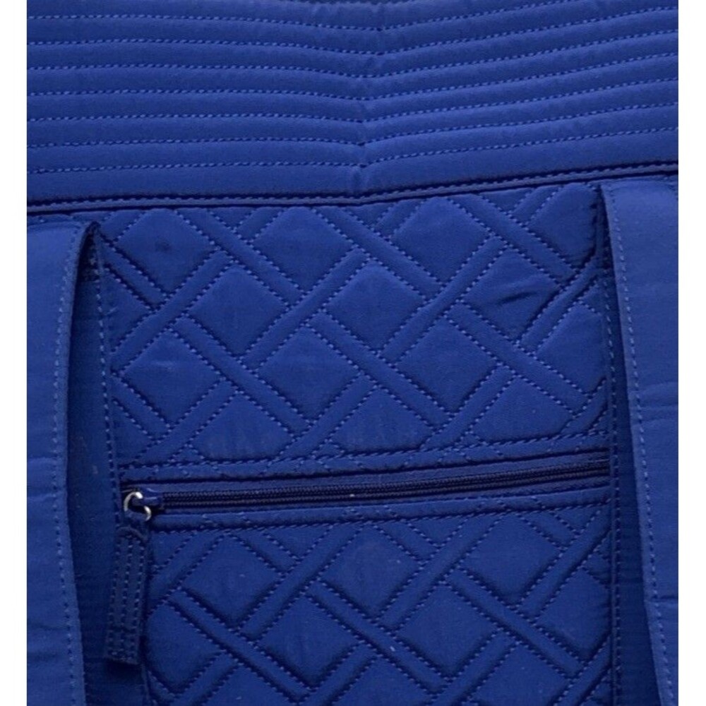 Vera Bradley Original Tote, Navy Blue Diamond Quilted, 15”X16”, NWOT - Picture 5 of 12